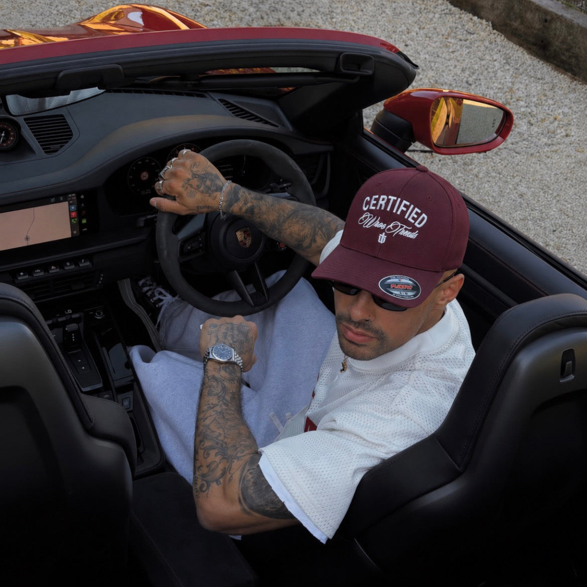 CERTIFIED FLEXFIT FITTED CAP - MAROON