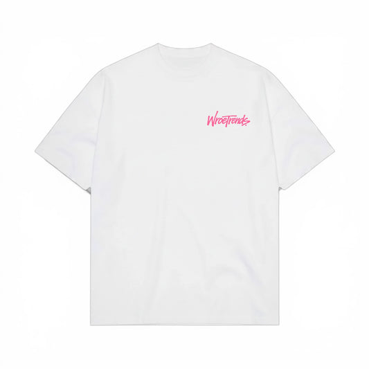 OVERSIZED GRAFFITI TEE - HOT PINK