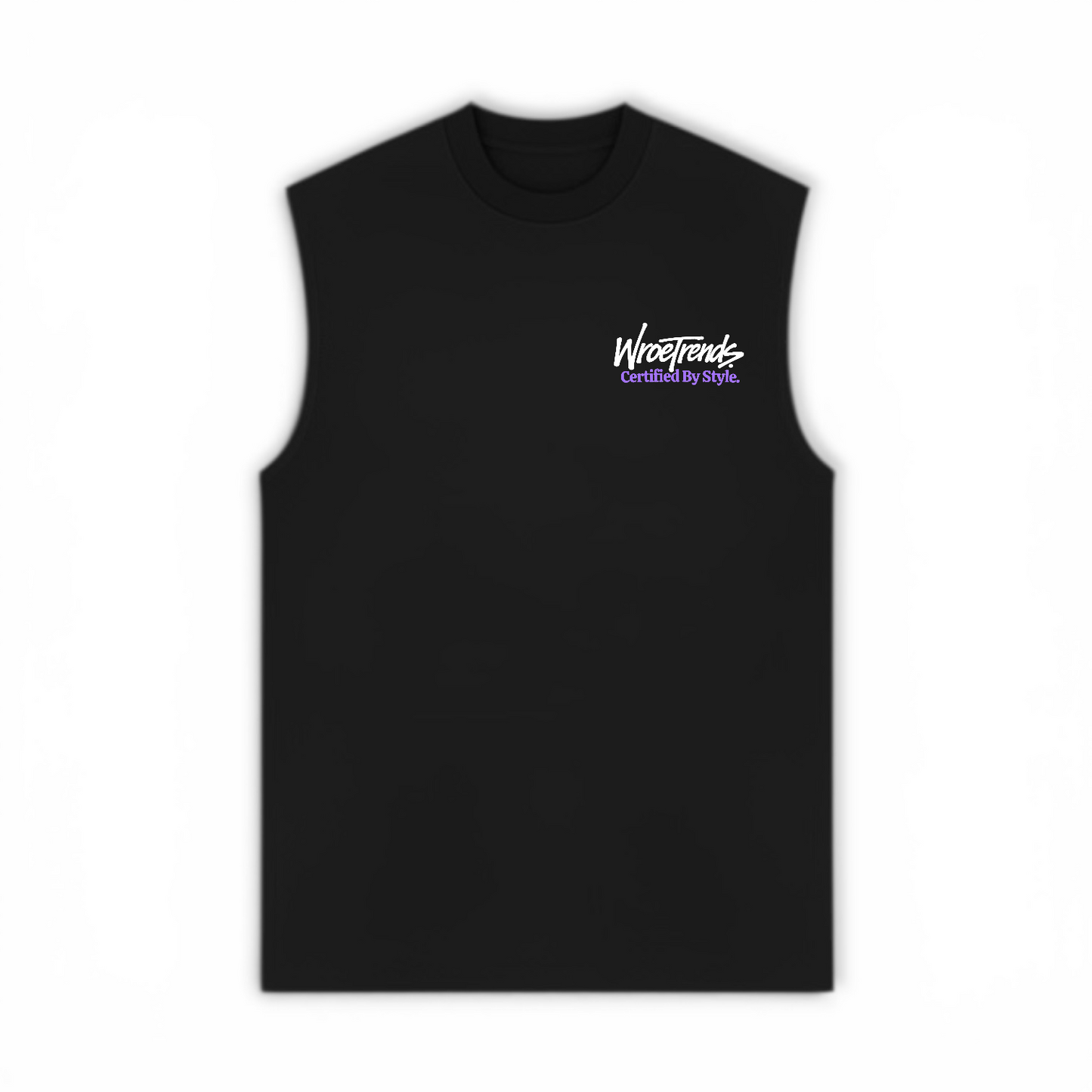 BLACK GRAFFITI TANK - WHITE/PURPLE