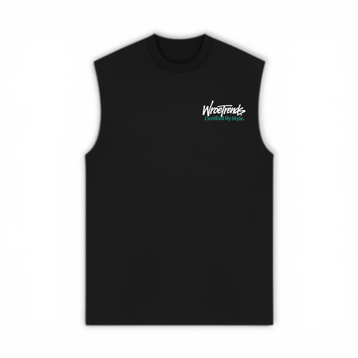 BLACK GRAFFITI TANK - WHITE/TEAL