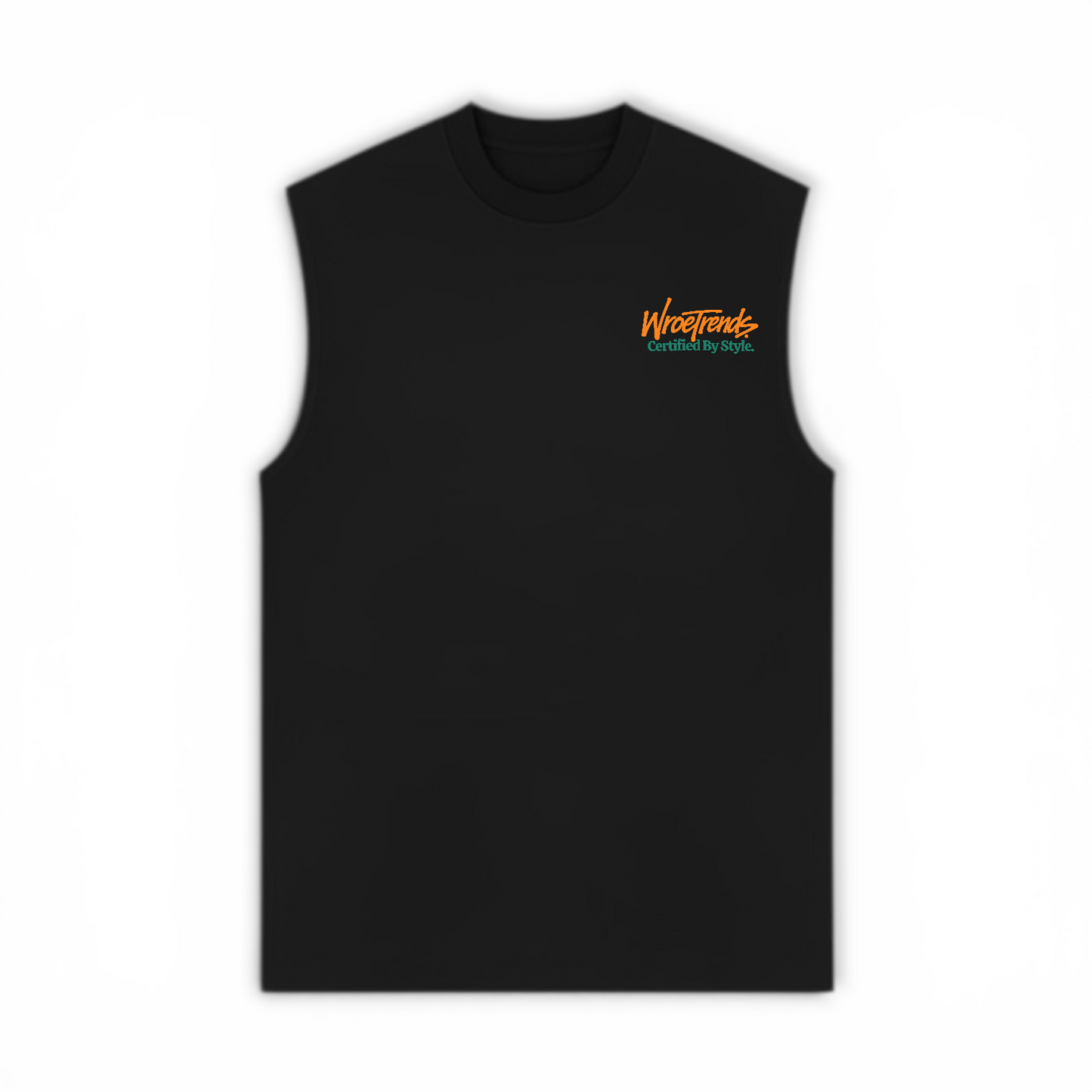 BLACK GRAFFITI TANK - ORANGE/TEAL