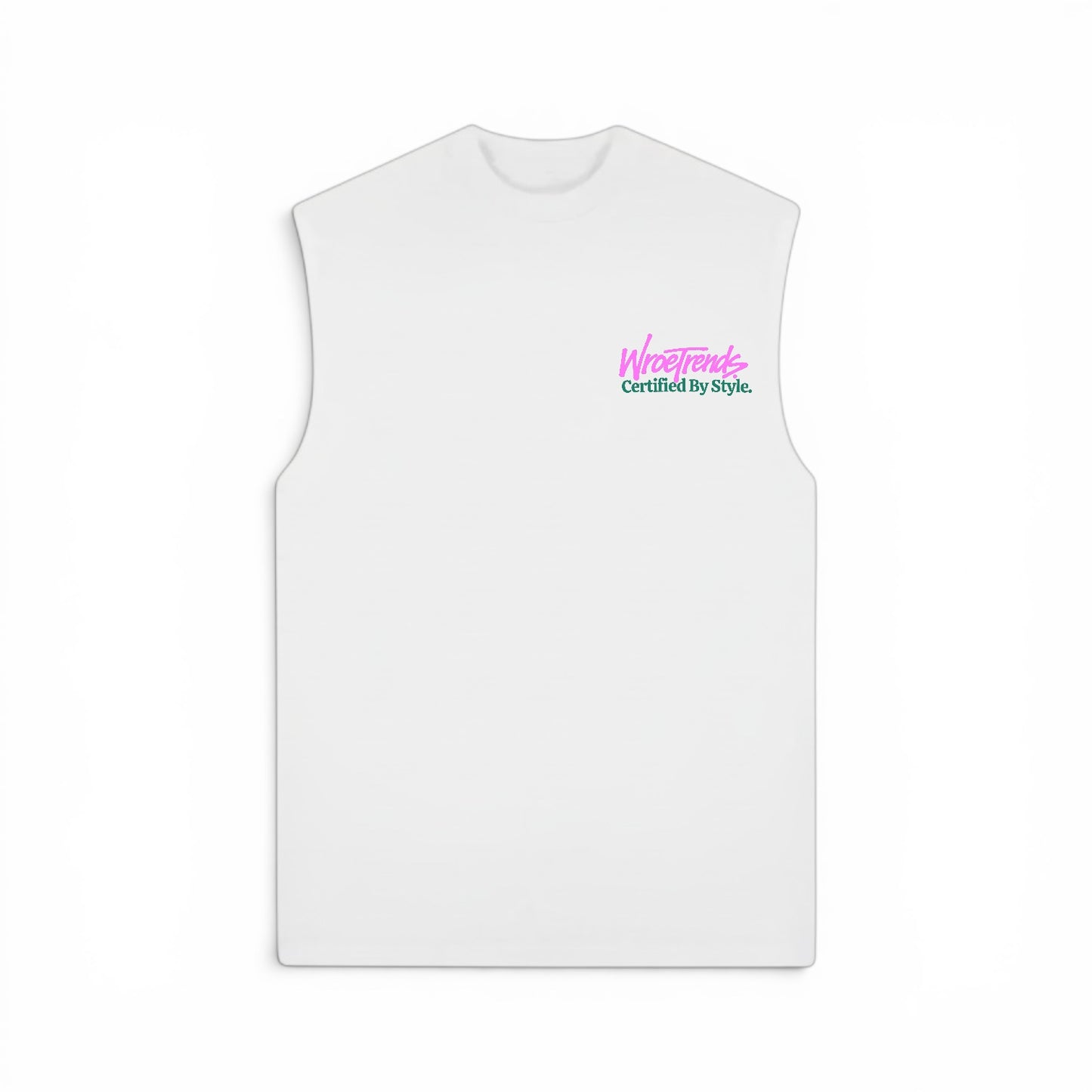 WHITE GRAFFITI TANK - PINK/TEAL