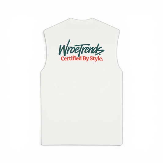 CERTIFIED BY STYLE. TANK - TEAL/RED