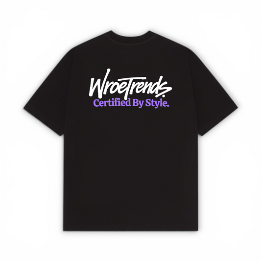 OVERSIZED CERTIFIED BY STYLE. TEE - WHITE/PURPLE