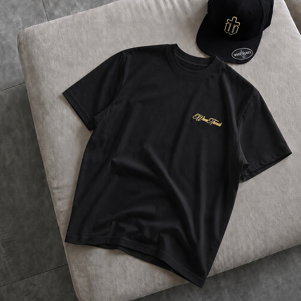 OVERSIZED SIGNATURE TEE - BLACK