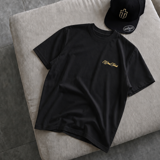 OVERSIZED SIGNATURE TEE - BLACK