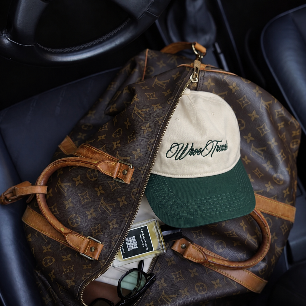SIGNATURE TWO TONE CAP - CREAM/FOREST GREEN