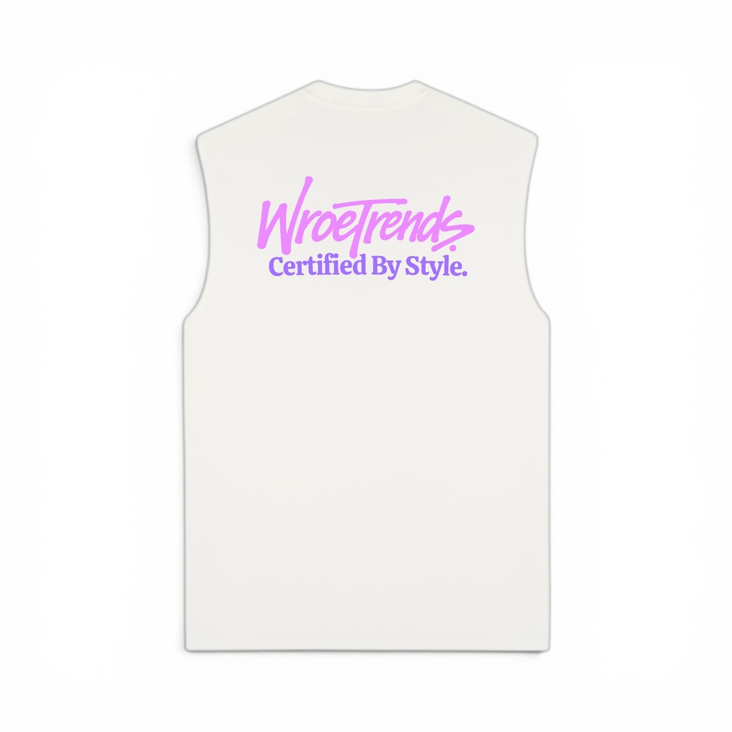 WHITE GRAFFITI TANK - PINK/PURPLE