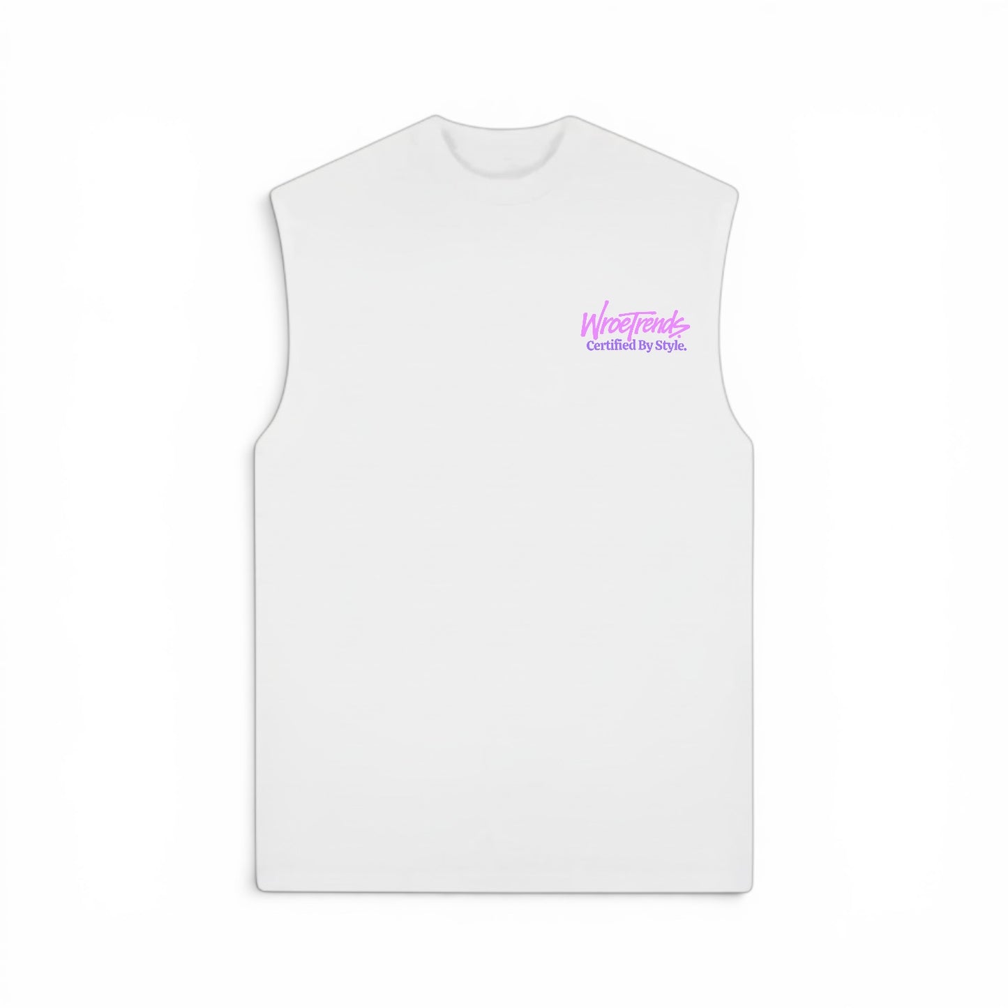 WHITE GRAFFITI TANK - PINK/PURPLE