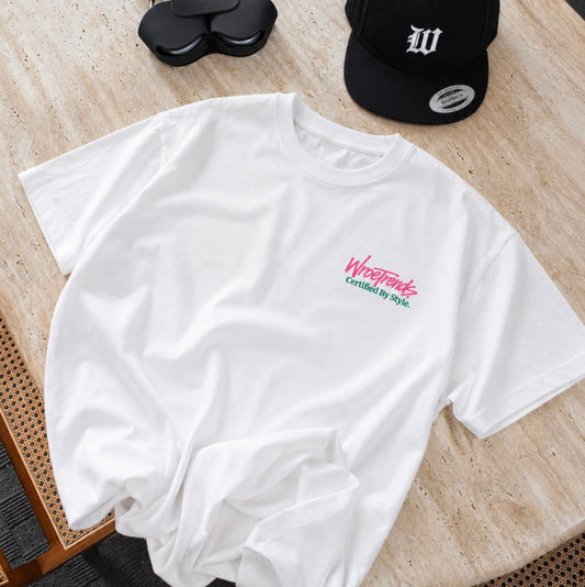 OVERSIZED CERTIFIED BY STYLE. TEE - PINK/TEAL