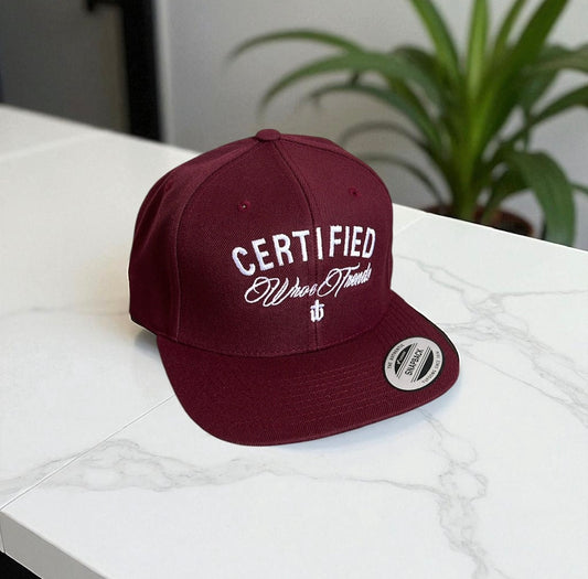 CERTIFIED FLAT PEAK - MAROON