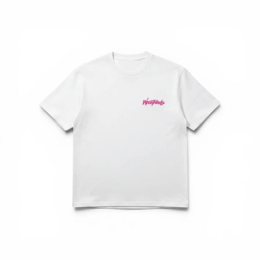 OVERSIZED GRAFFITI T - HOT PINK