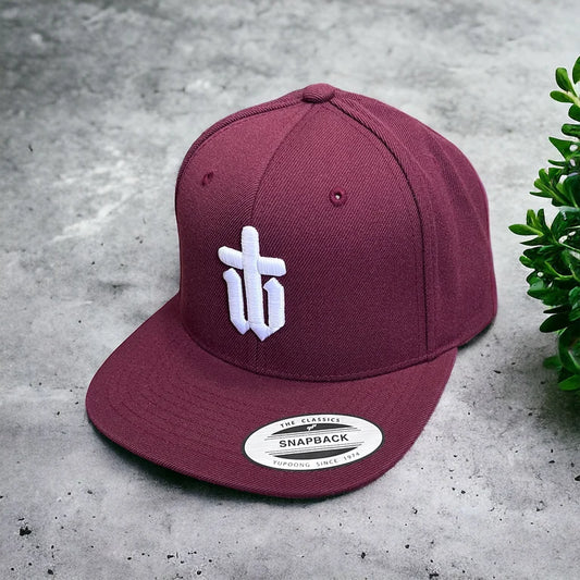 CLASSIC FLAT PEAK -  MAROON