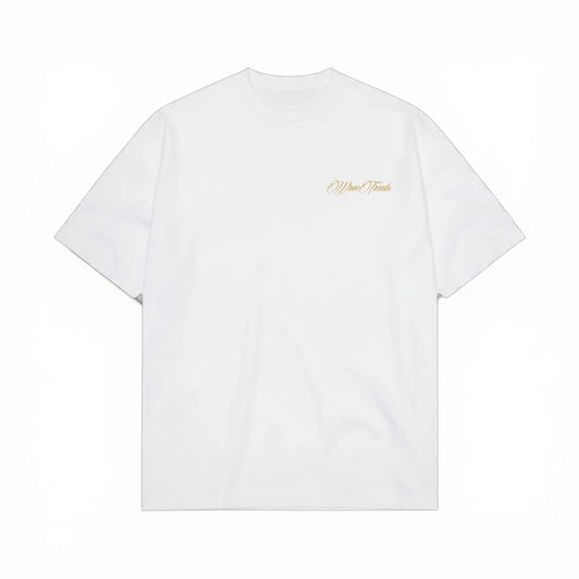 OVERSIZED SIGNATURE TEE - WHITE