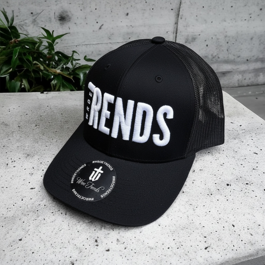 TRUCKER TRENDS CAP - BLACK