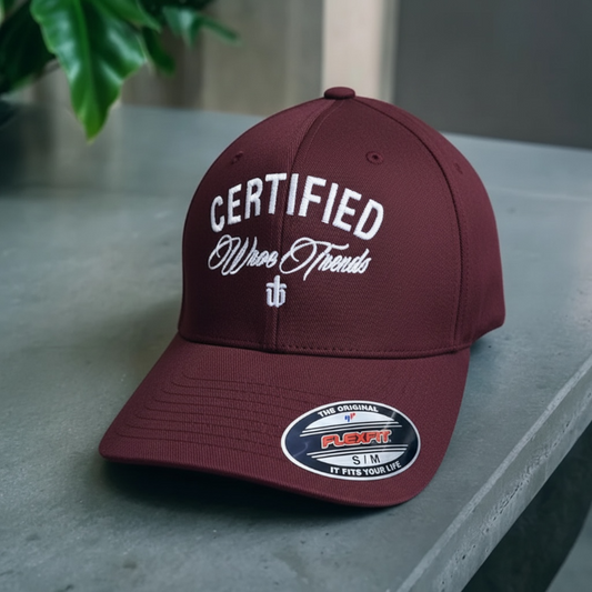 CERTIFIED FLEXFIT FITTED CAP - MAROON