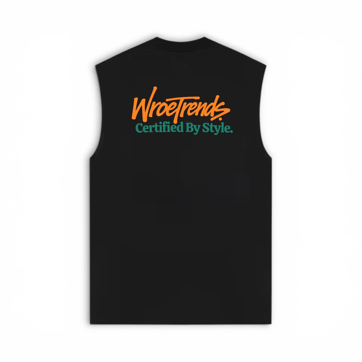BLACK GRAFFITI TANK - ORANGE/TEAL