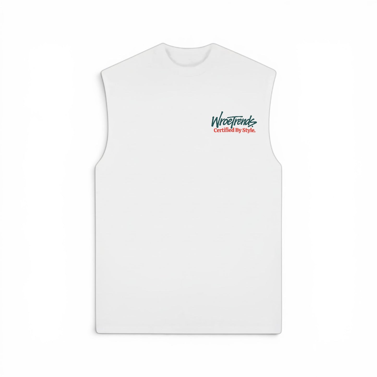 WHITE GRAFFITI TANK - TEAL/RED