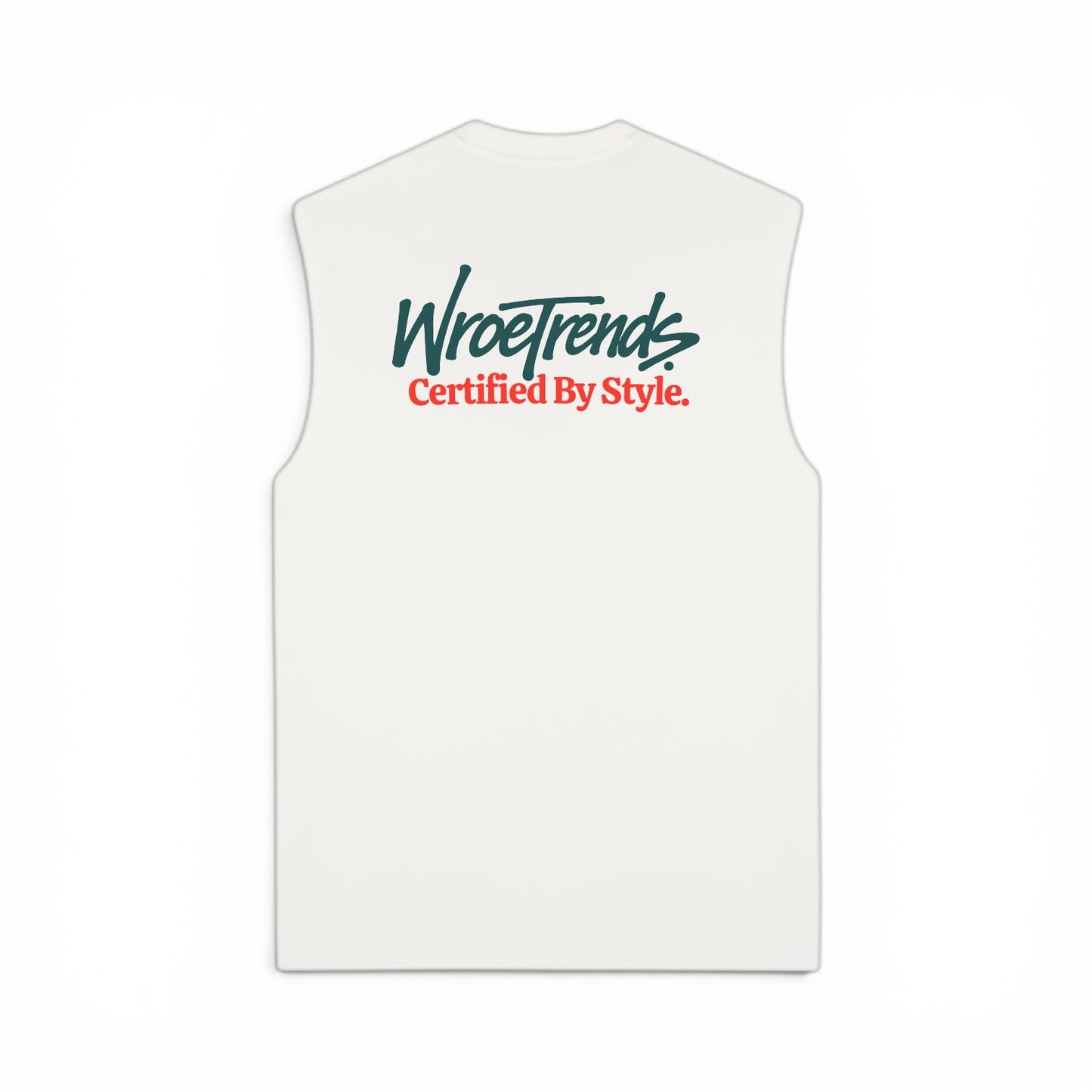 WHITE GRAFFITI TANK - TEAL/RED