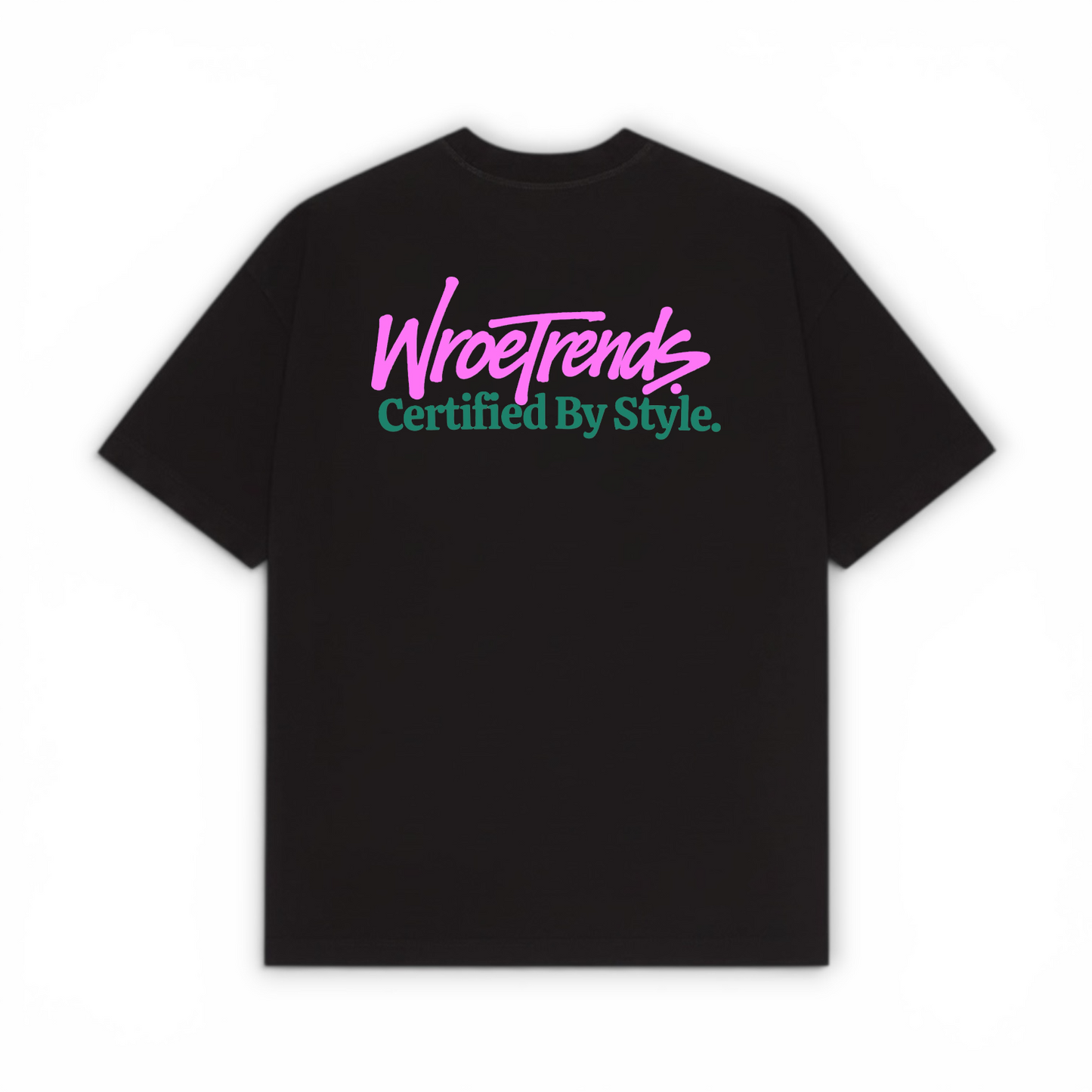 BLACK OVERSIZED GRAFFITI TEE - PINK/TEAL