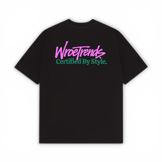 OVERSIZED CERTIFIED BY STYLE. TEE - PINK/TEAL
