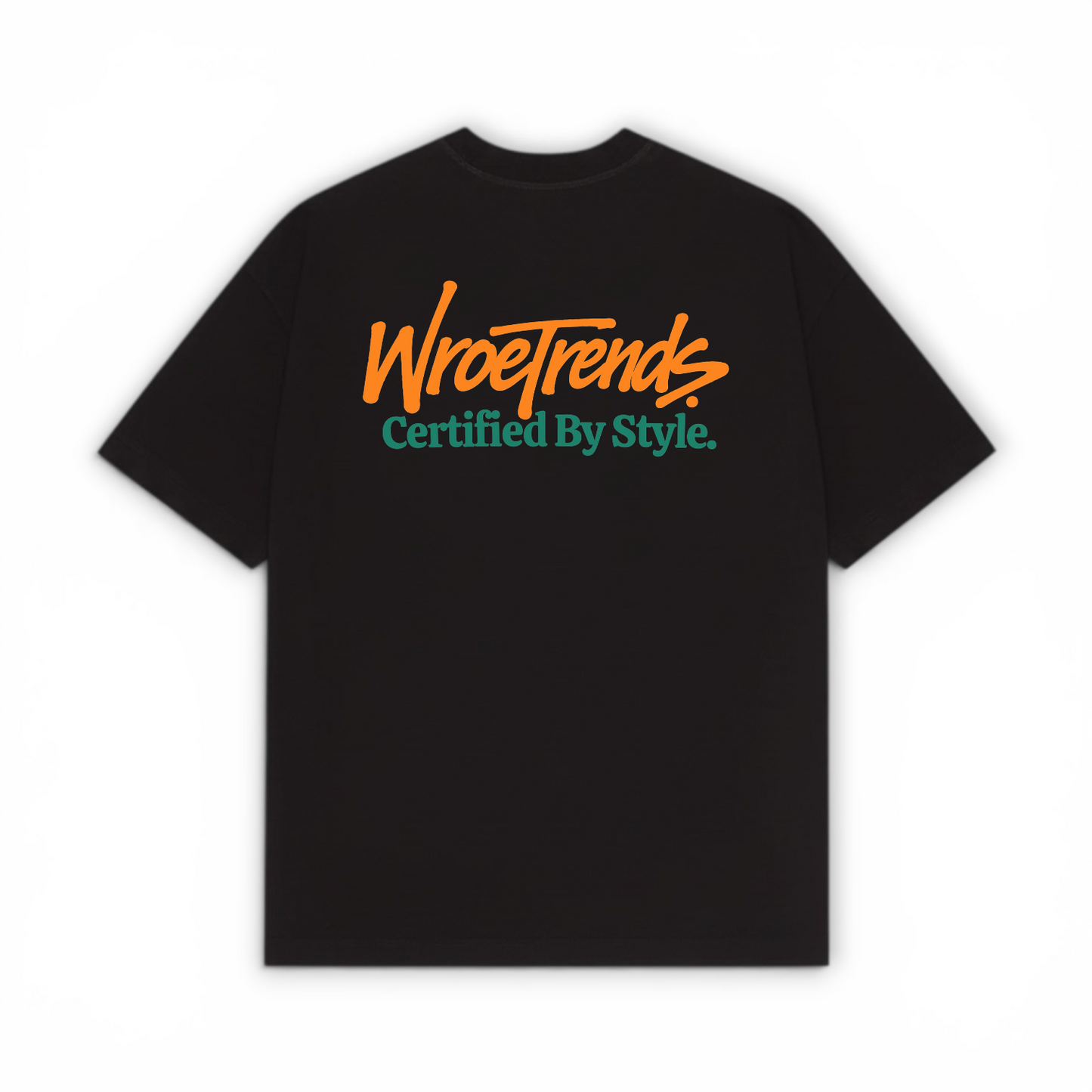 BLACK OVERSIZED GRAFFITI TEE - ORANGE/TEAL