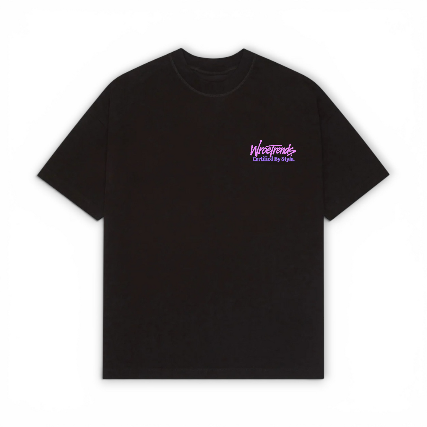 BLACK OVERSIZED GRAFFITI TEE - PINK/PURPLE