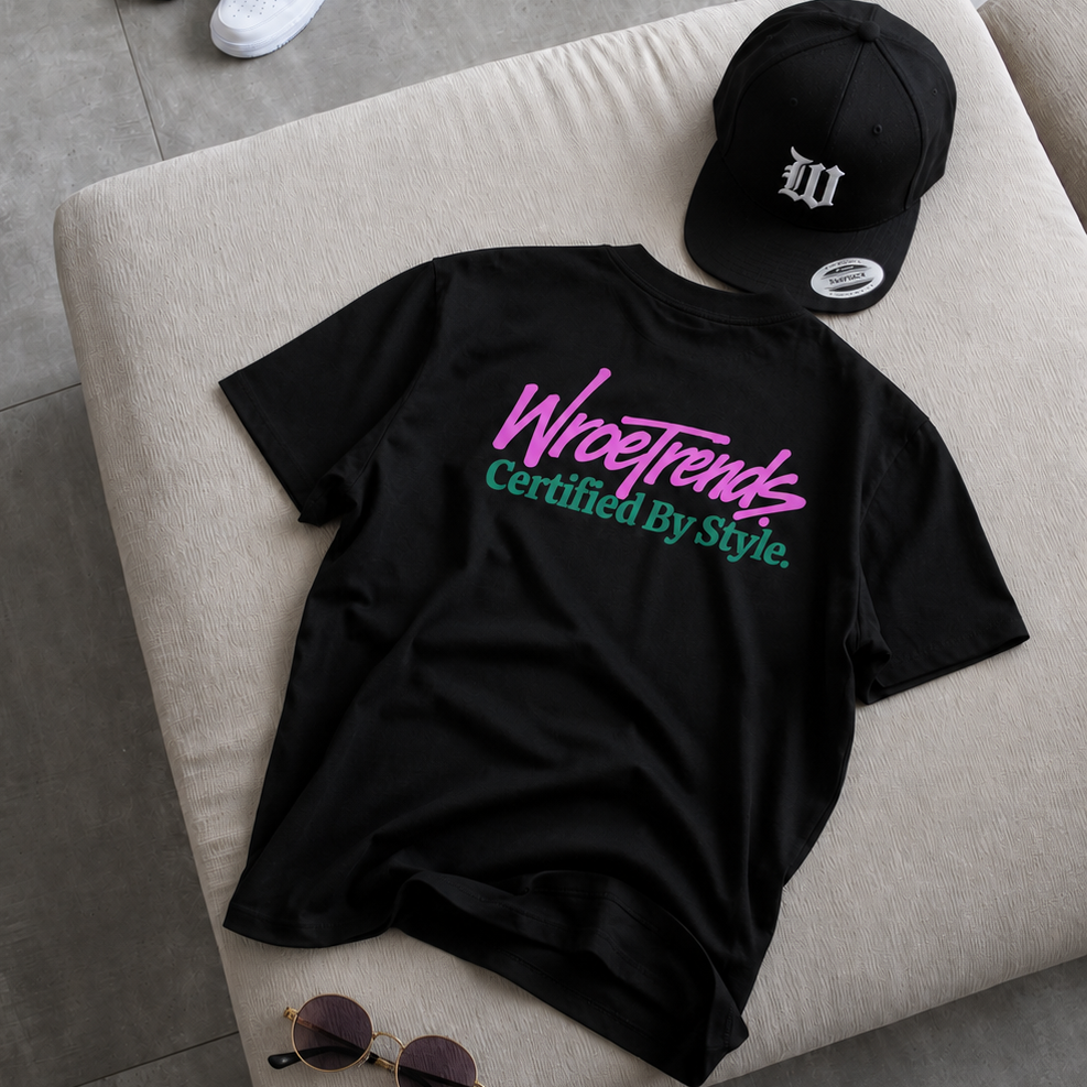 Pink and Teal Oversized Certified by Style Tee by WroeTrends
