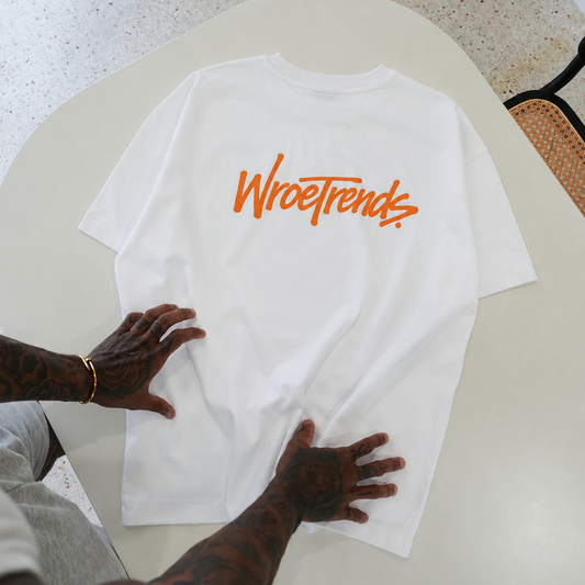 OVERSIZED GRAFFITI TEE - ORANGE