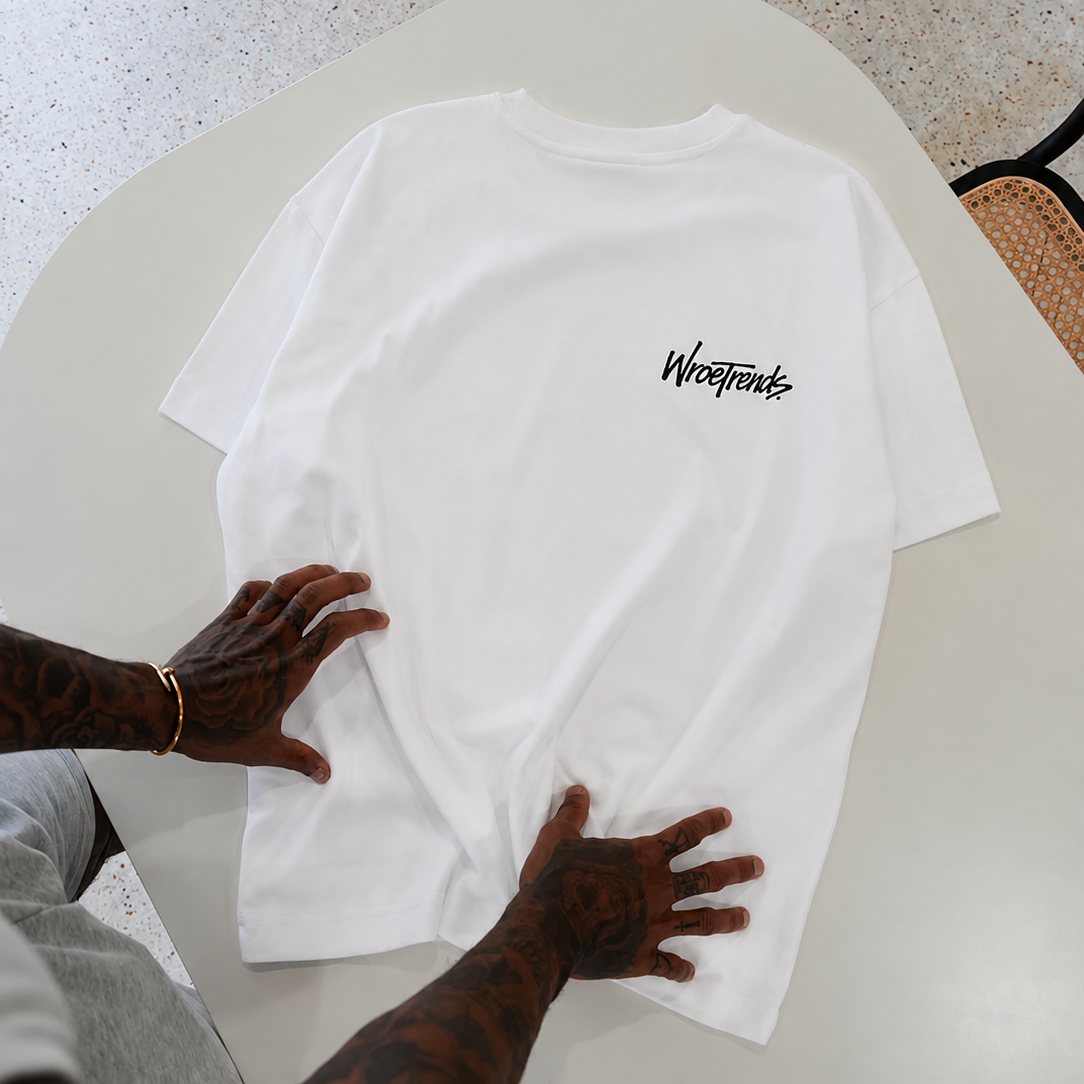 OVERSIZED GRAFFITI TEE - WHITE