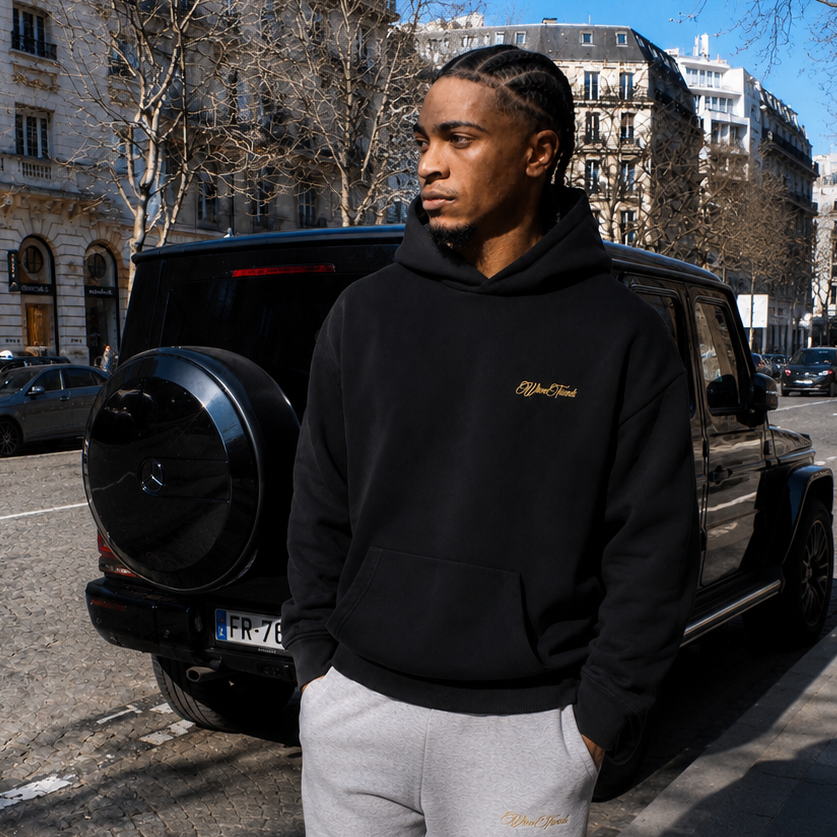 SIGNATURE HEAVYWEIGHT HOODIE - BLACK