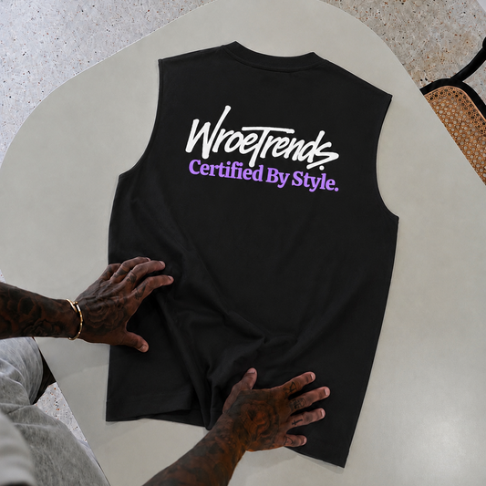 CERTIFIED BY STYLE. TANK - WHITE/PURPLE