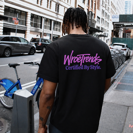 OVERSIZED CERTIFIED BY STYLE. TEE - PINK/PURPLE