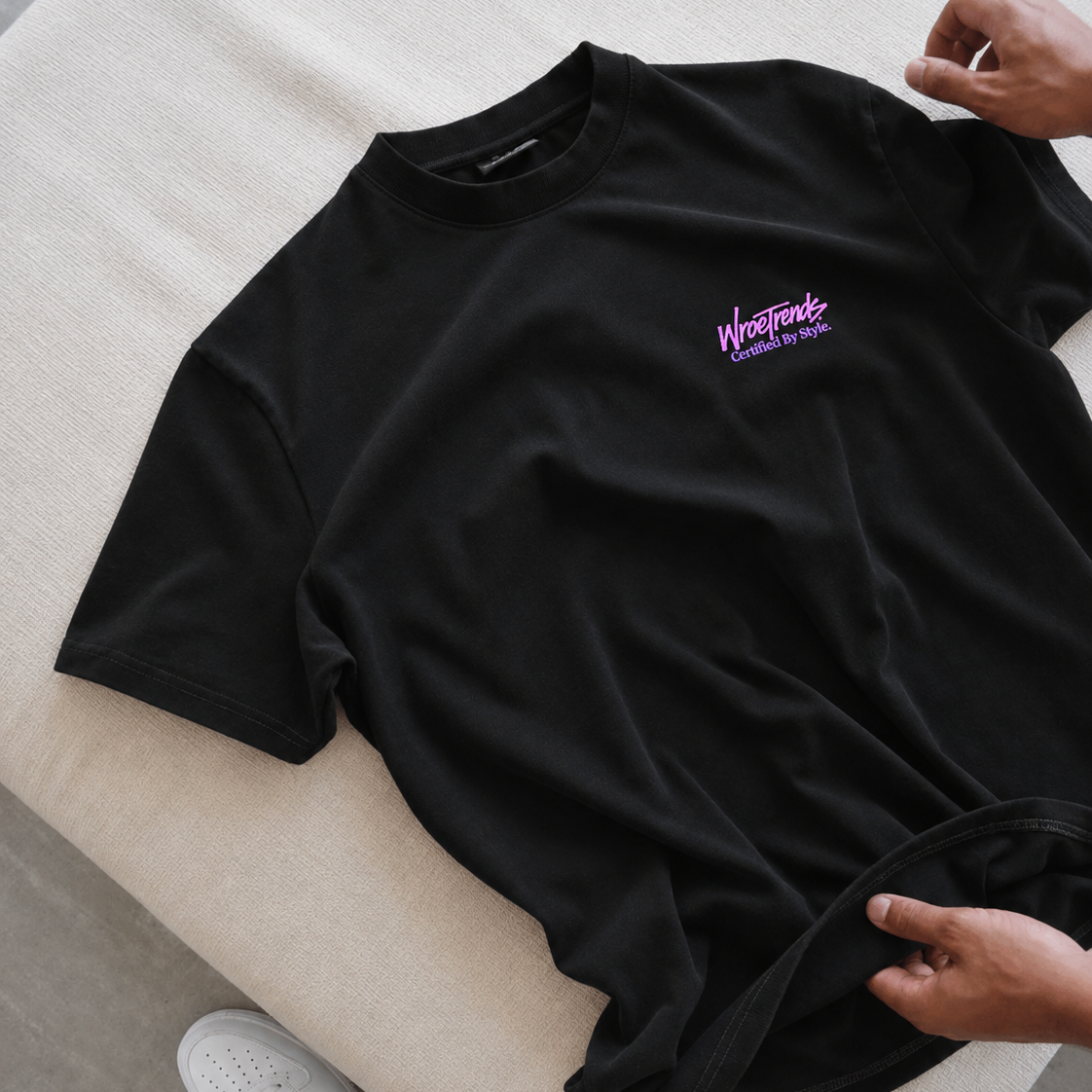 Pink and Purple Oversized Certified by Style Tee by WroeTrends, alternate view